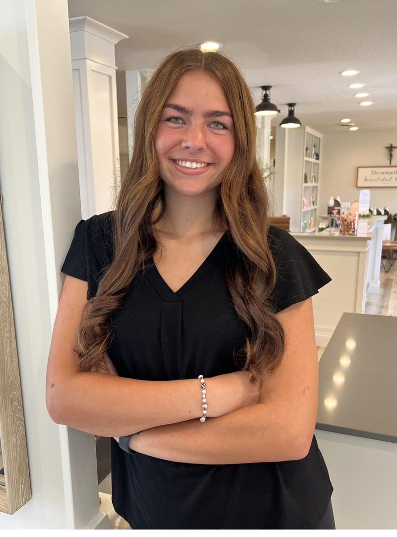 Miley, apprentice stylist at Danae's 4th Street Salon
